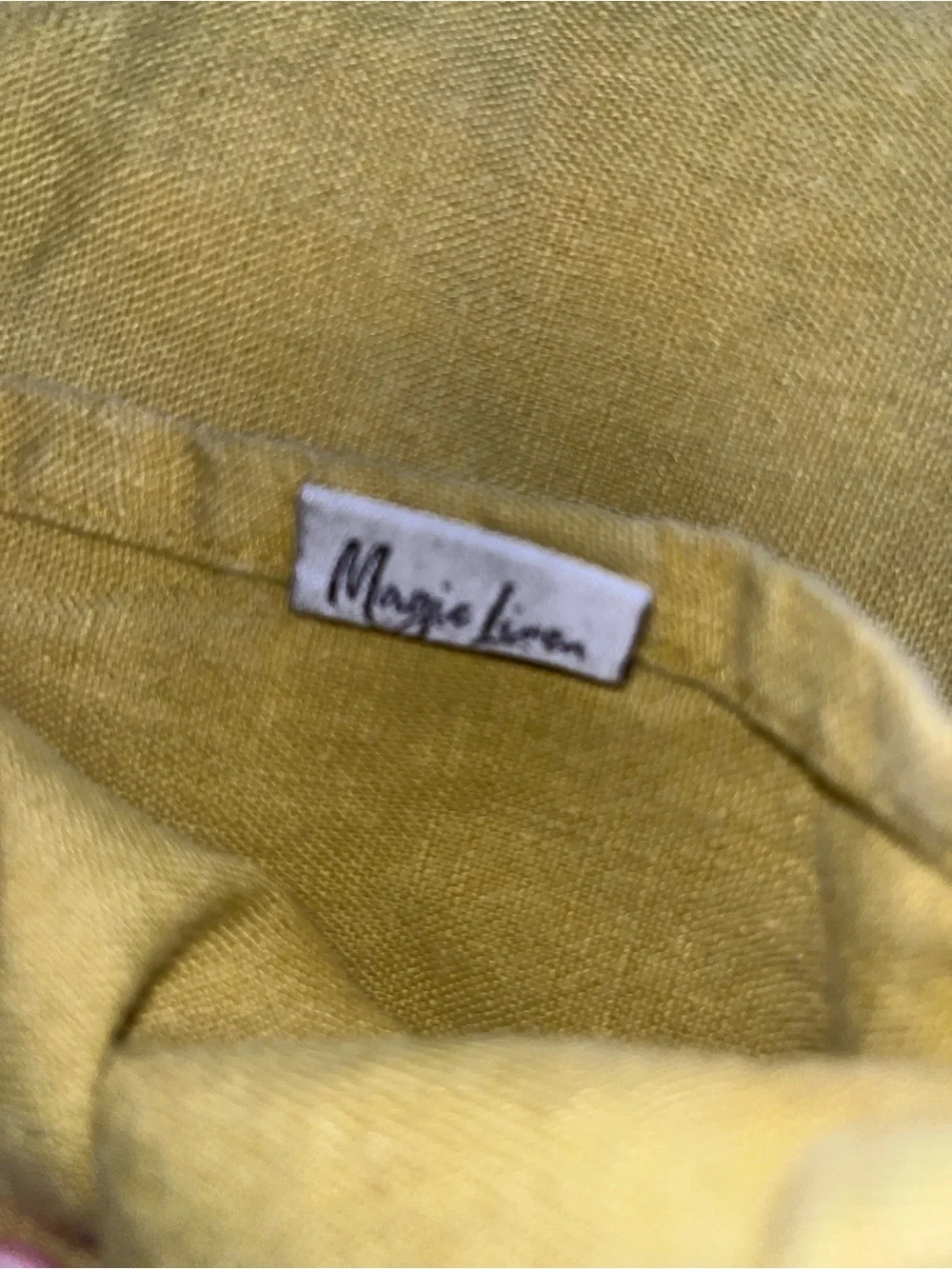Olive Green/yellow king size Linen Duvet Cover Set includes 2 pillow cases NWOT